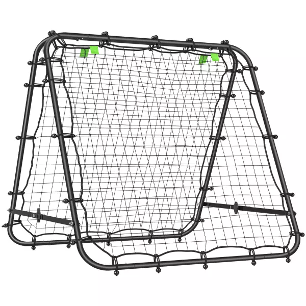 Red de Rebote Plegable con Ángulo Ajustable para Entrenamiento de Fútbol Béisbol y Tenis 100x95x90 cm Negro/rojo