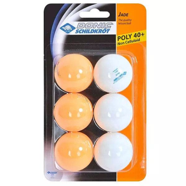 Blister 6 pelotas DONIC SCHILDKROT JADE BLANCO-AMARILLO