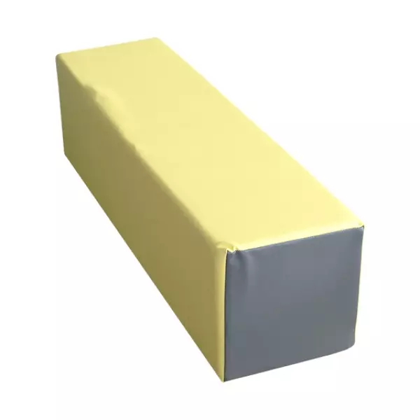 FIGURA RECTANGULO 120X30X30 CM AMARILLO/GRIS