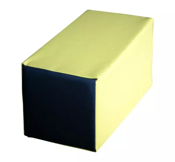 FIGURA RECTANGULO MEDIANO 50X25X25 CM - 50X25X25 CM, AMARILLO/GRIS