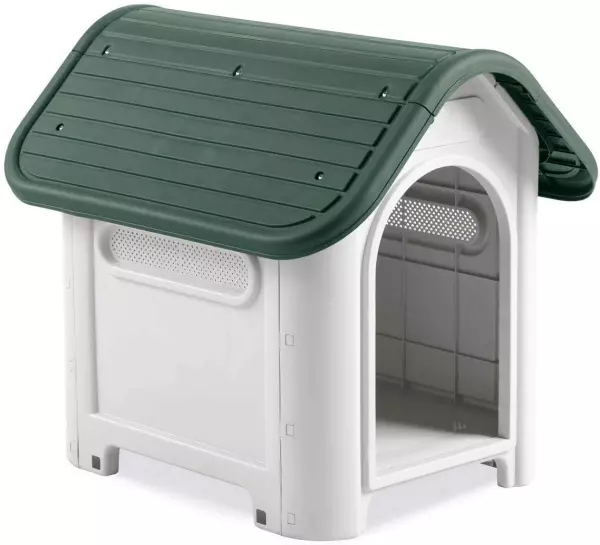 Caseta de Perro Zeus Plus Resina Beige/Verde 78x87x81 cm#