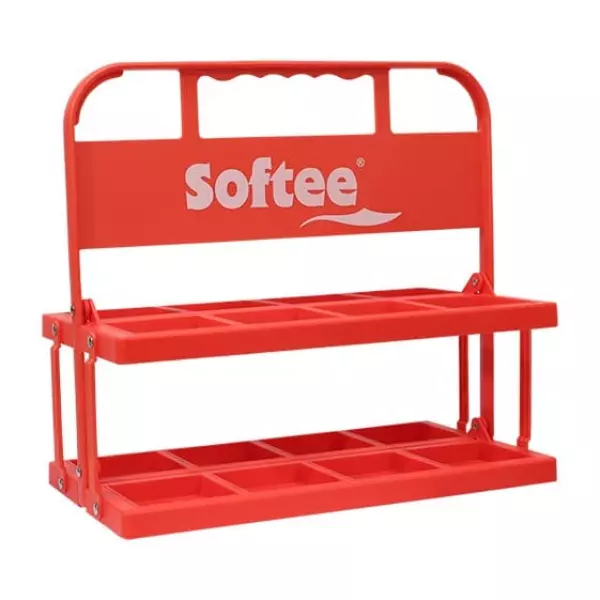 PORTABOTELLAS PLEGABLE PARA 8 BOTELLAS 750 ML - 8 BTLL, ROJO