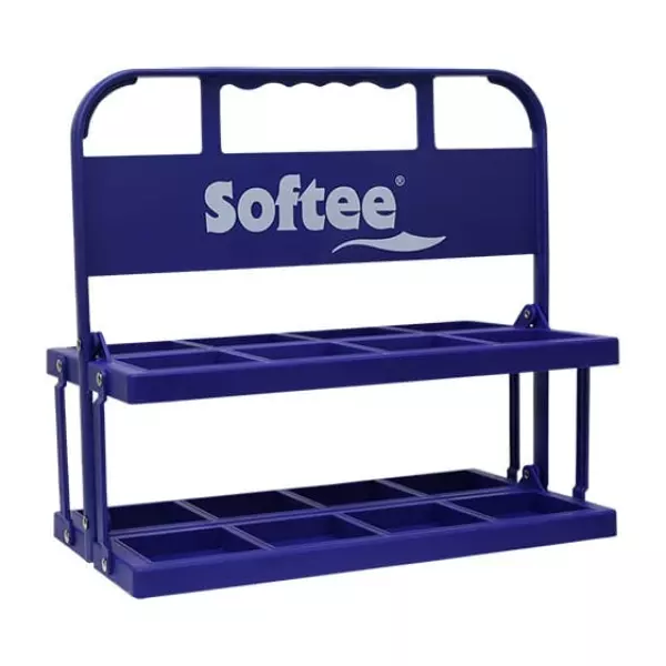 PORTABOTELLAS PLEGABLE PARA 8 BOTELLAS 750 ML - 8 BTLL, AZUL