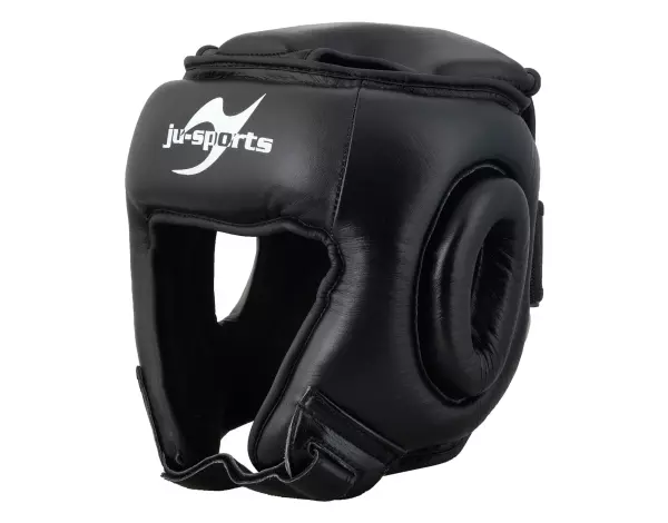 CASCO ABIERTO CUERO NEGRO JU SPORT BOXEO