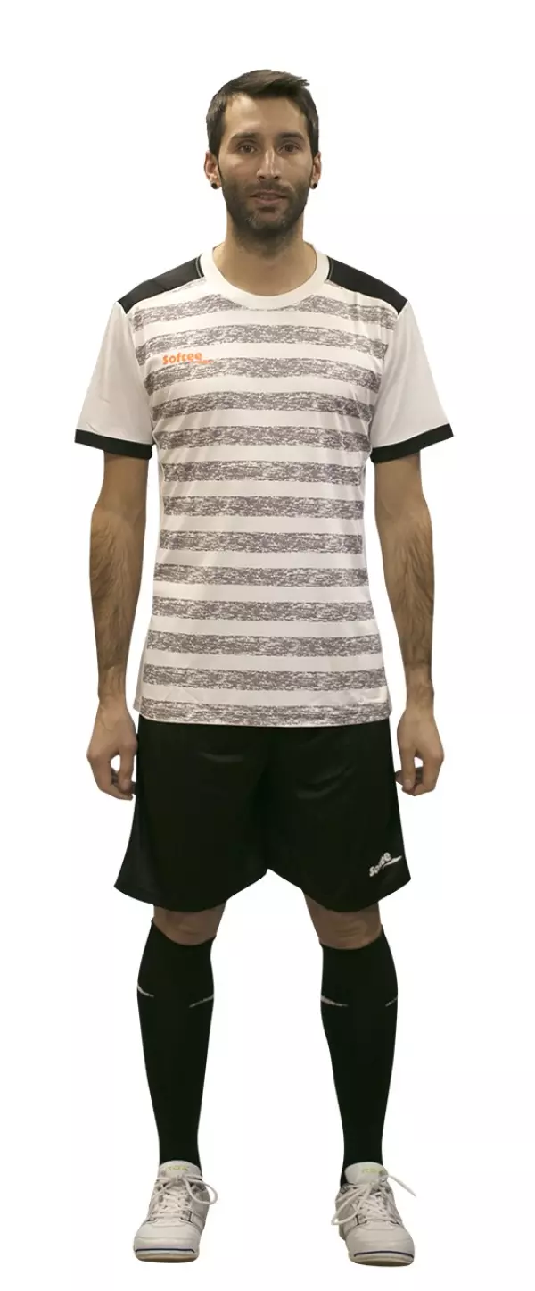 SET SOFTEE LEADER ADULTO - M, BLANCO/NEGRO