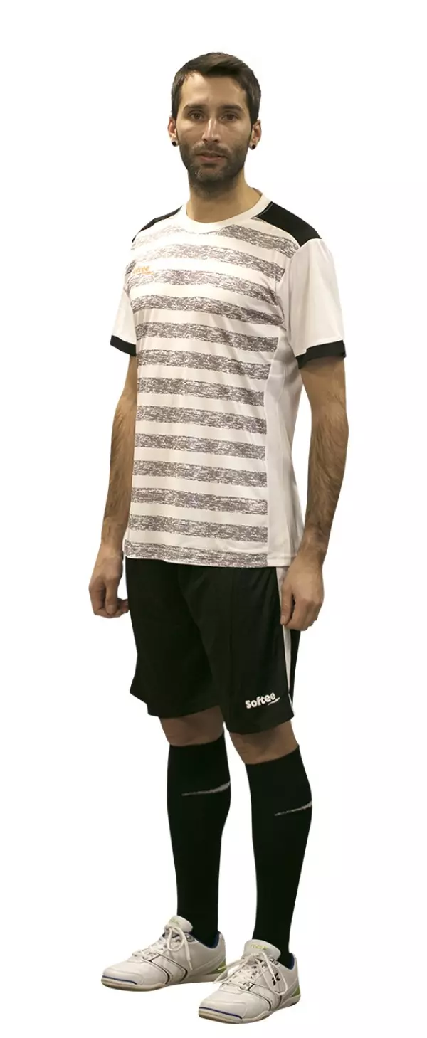 SET SOFTEE LEADER ADULTO - S, BLANCO/NEGRO FUTBOL