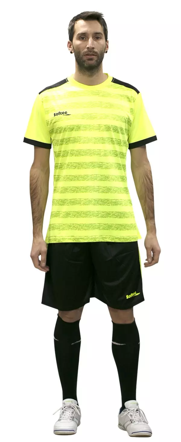 SET SOFTEE LEADER INFANTIL - AMARILLO FLUOR/NEGRO, 12 AÑOS