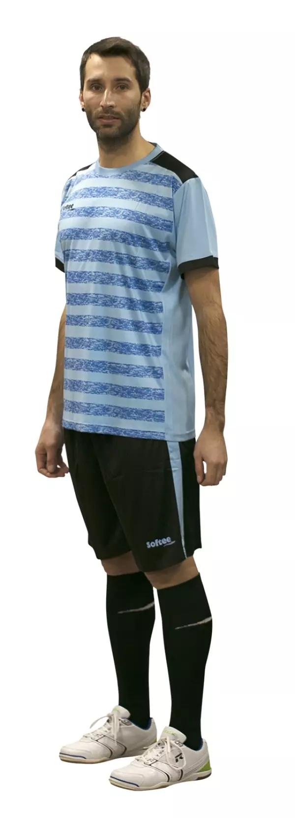 SET SOFTEE LEADER INFANTIL - 6 AÑOS, CELESTE/NEGRO
