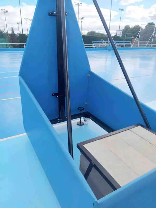 Protecciones laterales y trasera para canastas portatiles minibasket