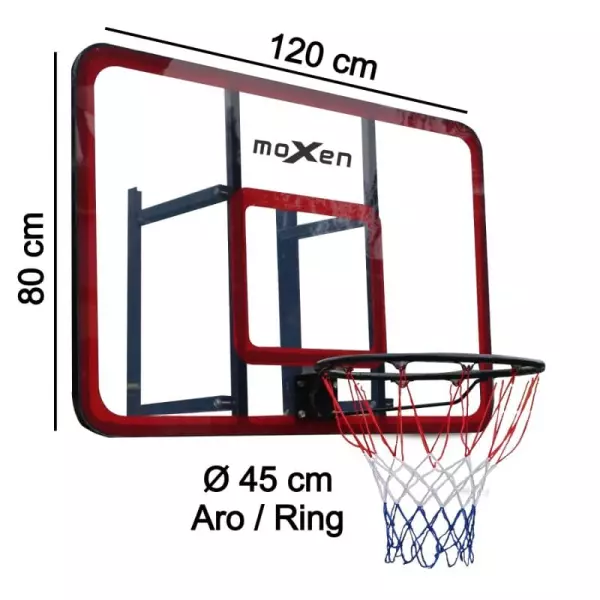 Set tablero basket HOOK 120x80 cm con soporte PREGUNTAR STOCK