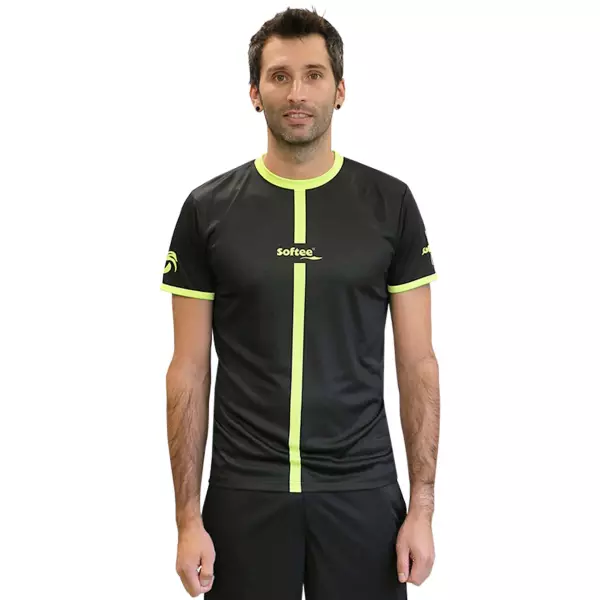 CAMISETA SOFTEE TIPEX NIÑO  - NEGRO/AMARILLO FLUOR, 10 AÑOS