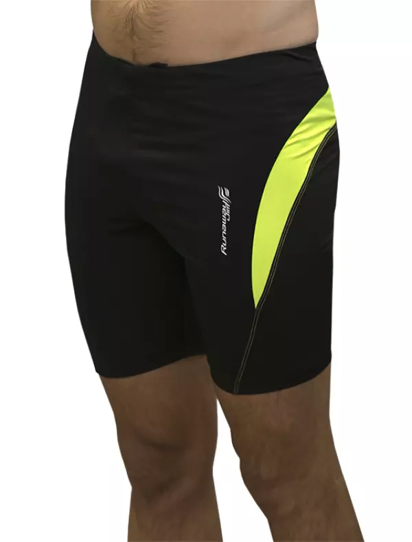 MALLA RUNNING CORTA RUNAWAY JIM BIKILA INFANTIL - NEGRO, 12 AÑOS#