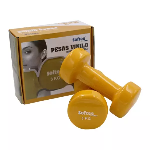 JUEGO PESAS VINILO SOFTEE - AMARILLO, 3 KG PREGUNTAR STOCK