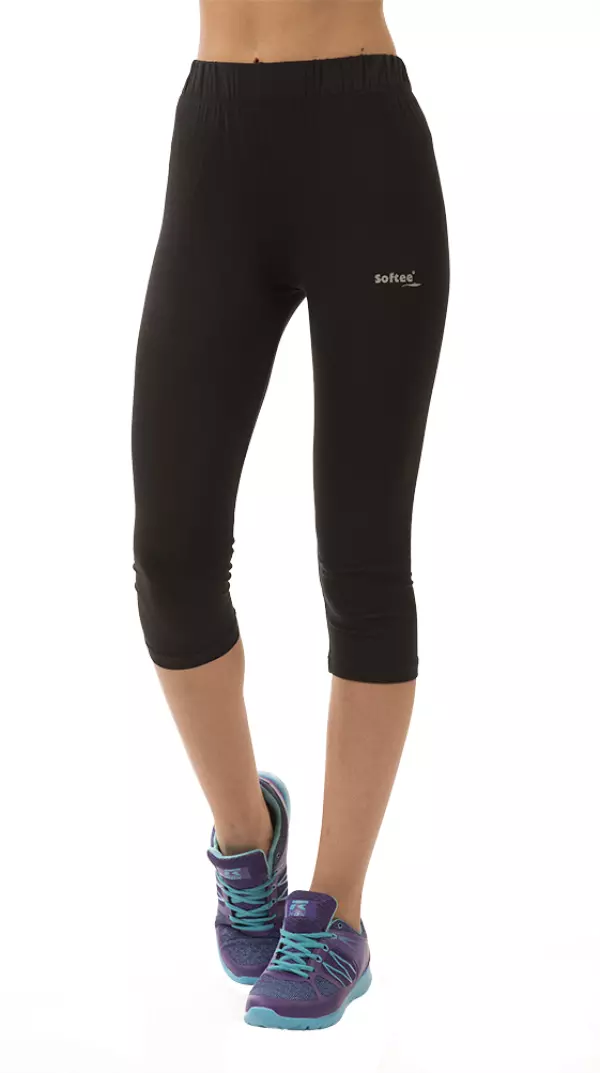 LEGGING SOFTEE BASIC PIRATA MUJER - NEGRO, XXL