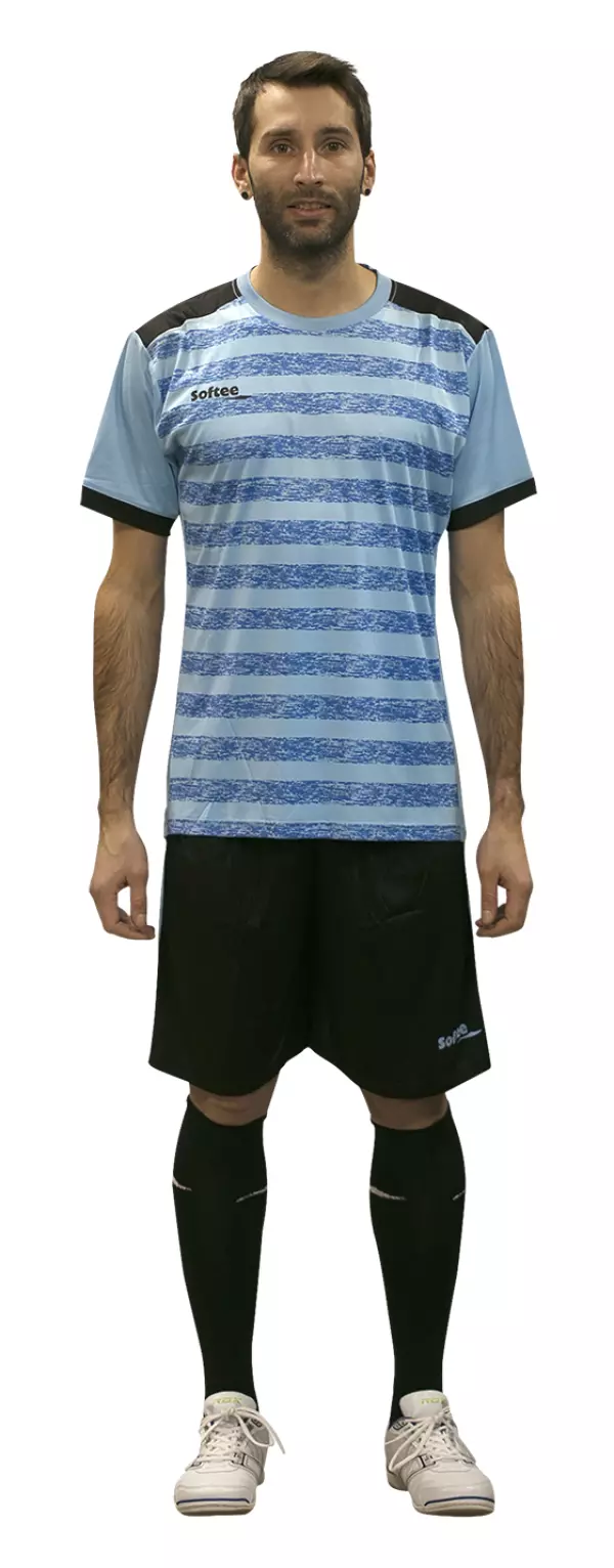 SET SOFTEE LEADER ADULTO - CELESTE/NEGRO, S