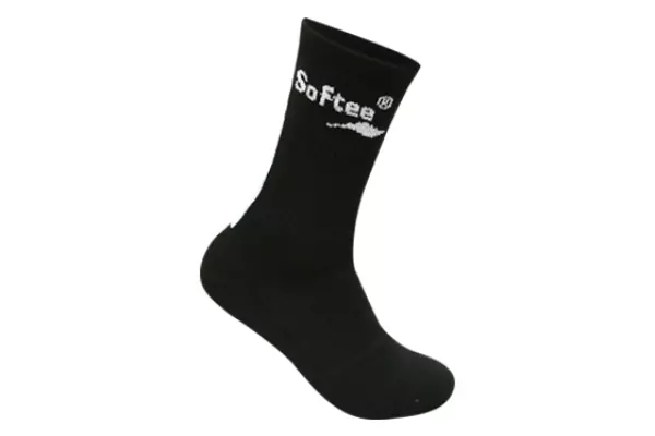 CALCETINES SOFTEE MEDIA CAÑA PREMIUM - NEGRO/BLANCO,
