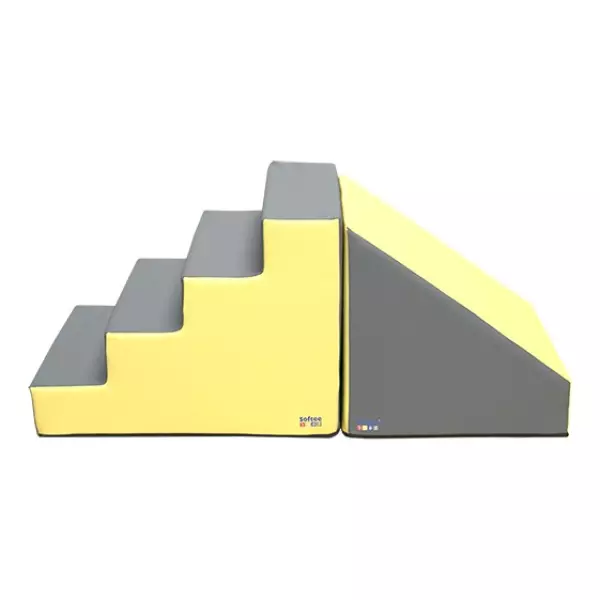 SET FIGURAS N2 (ESCALERA Y RAMPA) - AMARILLO/GRIS, 60 CM