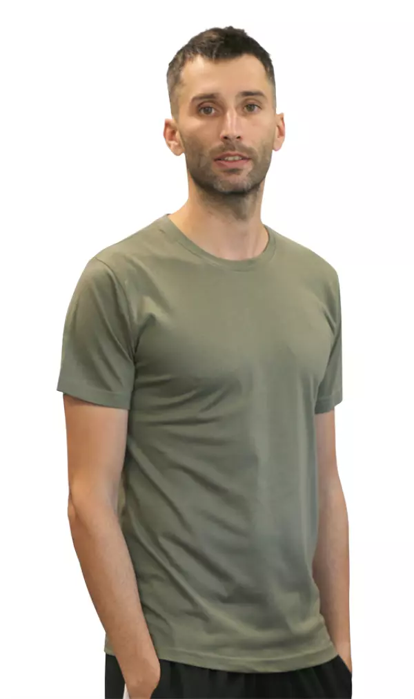 CAMISETA SOFTEE SPORTWEAR HOMBRE - S, VERDE MILITAR