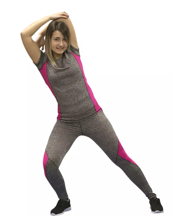 CAMISETA SOFTEE FIT ALEXIA - XS, GRIS VIGORE/CORAL#