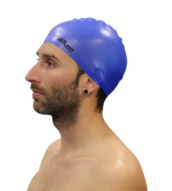 GORRO NATACION SILICONA SQUBA - ROYAL, SENIOR