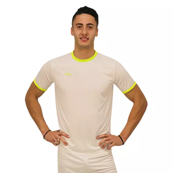 CAMISETA SOFTEE GALAXY NIÑO - BLANCO/AMARILLO FLUOR, 8 AÑOS