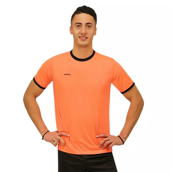 CAMISETA SOFTEE GALAXY NIÑO - 4 AÑOS, CORAL FLUOR/NEGRO