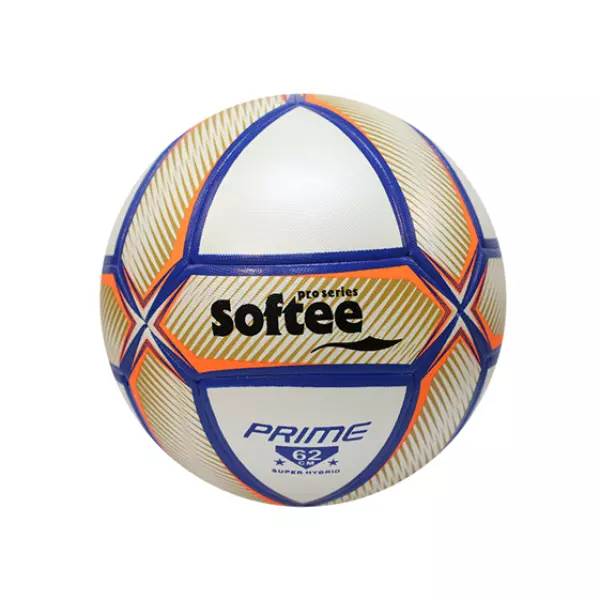 BALON FUTBOL SALA SOFTEE PRIME HIBRIDO - SALA 62, BLANCO/AZUL/NARANJA/ORO
