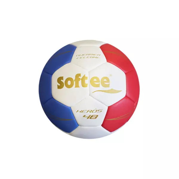 BALON BALONMANO SOFTEE HEROS - ROJO/BLANCO/AZUL, 56CM