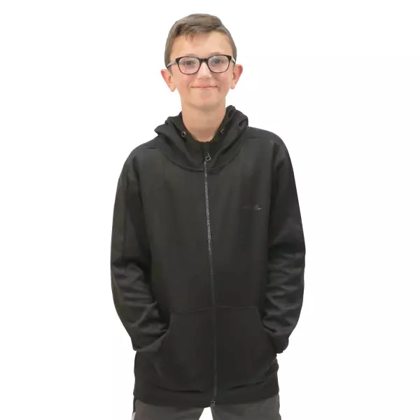 CHAQUETA CREMALLERA SOFTEE ELEGANT INFANTIL - 12 AÑOS, NEGRO
