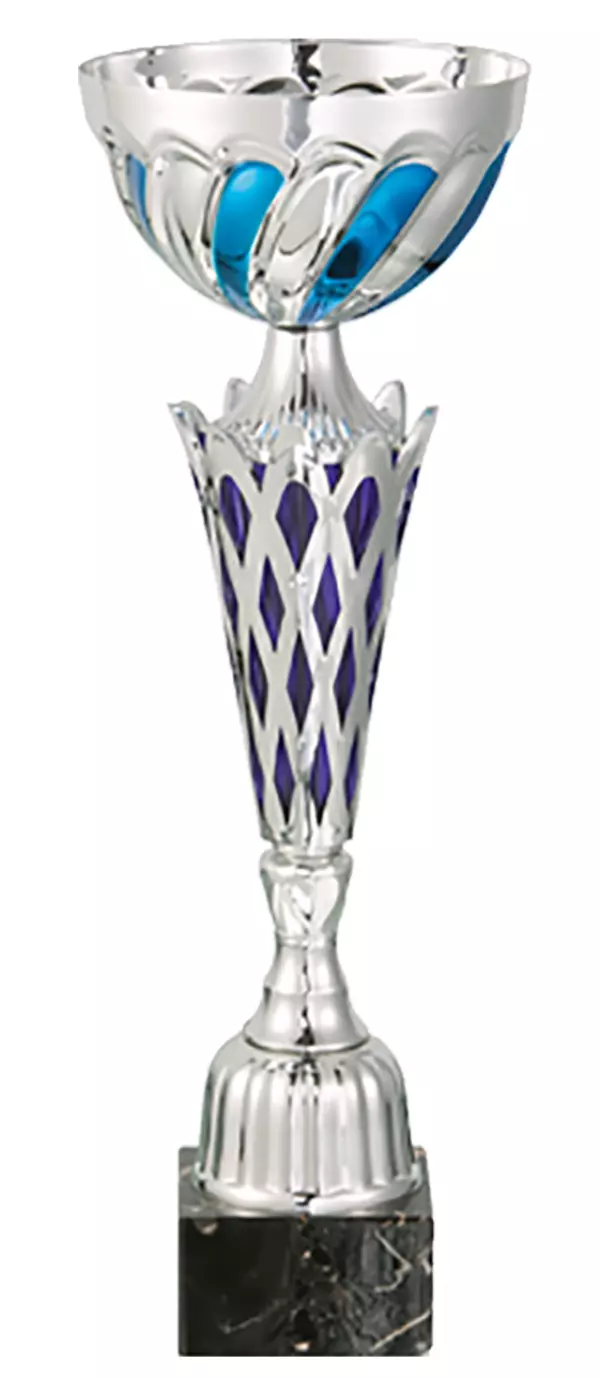 TROFEO ZANTE - 31CM, PLATA/AZUL