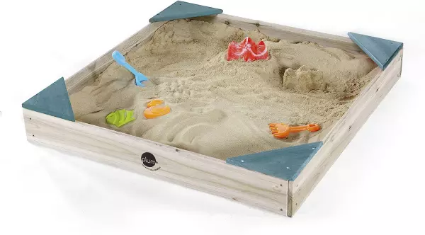 Wooden Sandpit Sandbox for Children Outdoor Play, Teal ARENERO Caja de arena Plum Junior