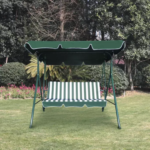 Balancín de Jardín Chillvert Juliette 2-3 Plazas Acero Verde 112x170x153 cm