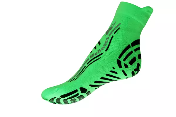 Calcetín WELLNESS classic. Color VERDE/NEGRO Talla ADULTO: M (38-41)