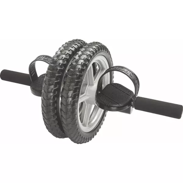 Rueda de ejercicios. ø 30 cm ABDOMINAL Rueda Abdominal Doble Ø30cm Con Agarres Ergonómicos De Vinilo Y Sujeciones Para Los Pies