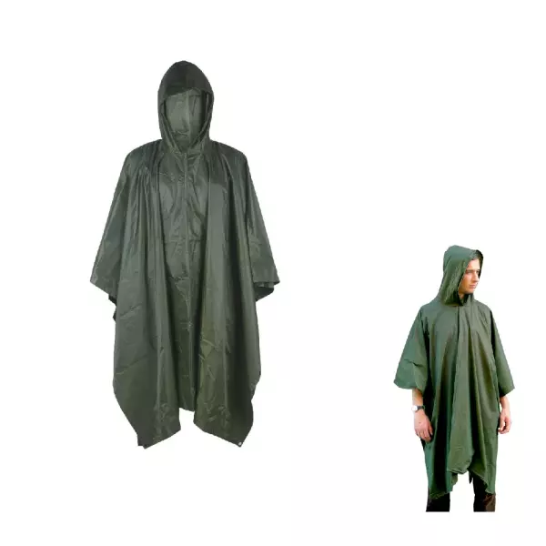 Poncho vinilo verde#