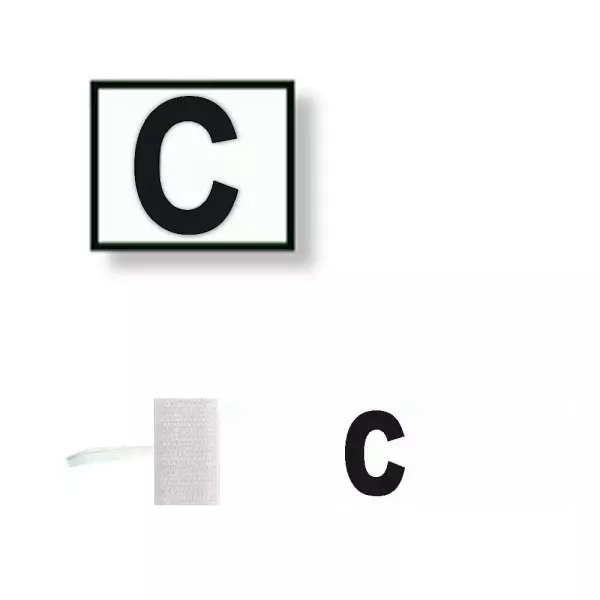 Distintivo capitán velcro regulable adulto. color blanco