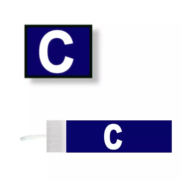 Distintivo capitán velcro regulable infantil. color azul