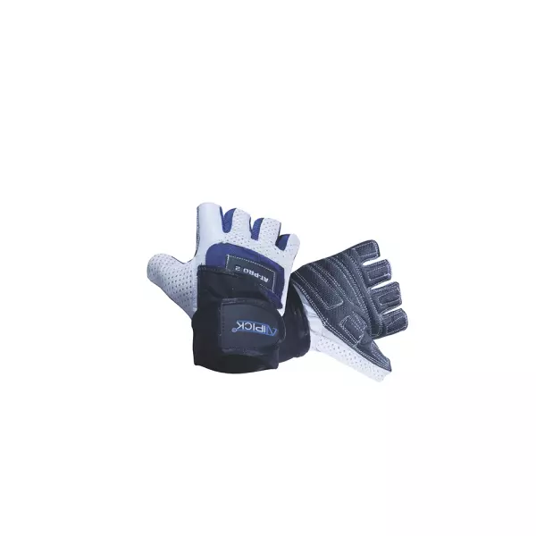 Guantes halterofilia mod. AT-PRO2. Soporte muñeca. T.L