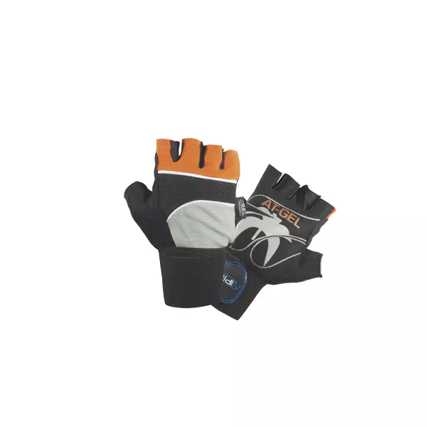Guantes halterofilia mod. AT-GEL. refuerzo de GEL. con soporte muñeca. Talla XL