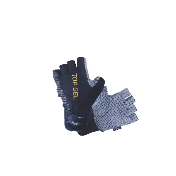 Guantes halterofilia mod. TOP GEL refuerzos GEL. Soporte muñeca. Bolsa T.L
