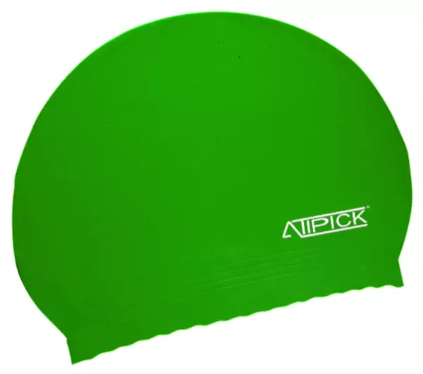 Gorro natacion latex en bolsa. verde
