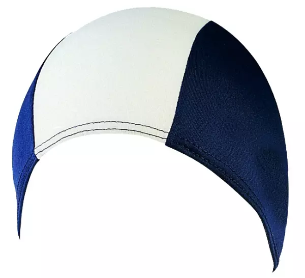 Gorro natacion poliester en bolsa. azul marino