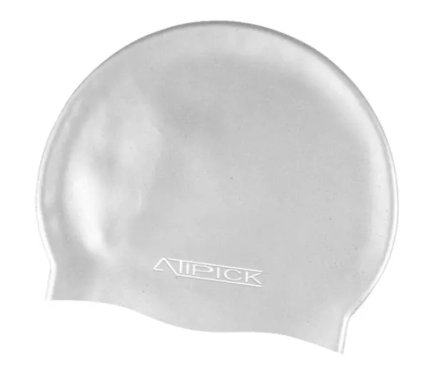 Gorro natacion silicona en bolsa. blanco