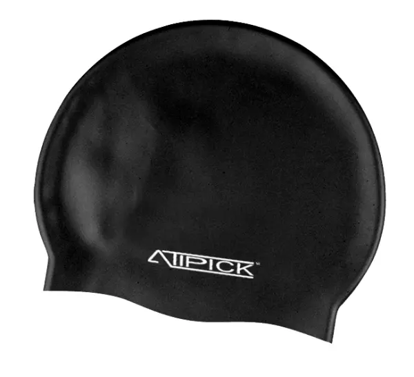 Gorro natacion silicona en bolsa. negro