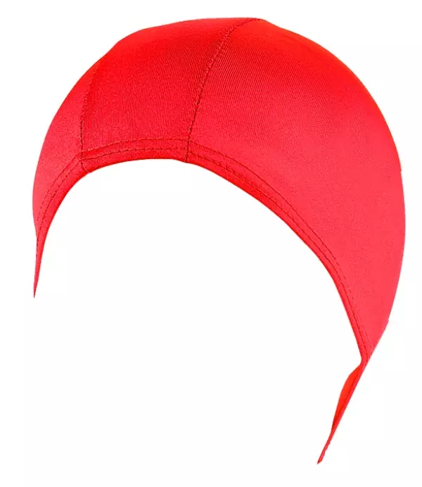 Gorro natacion elastan en bolsa. rojo