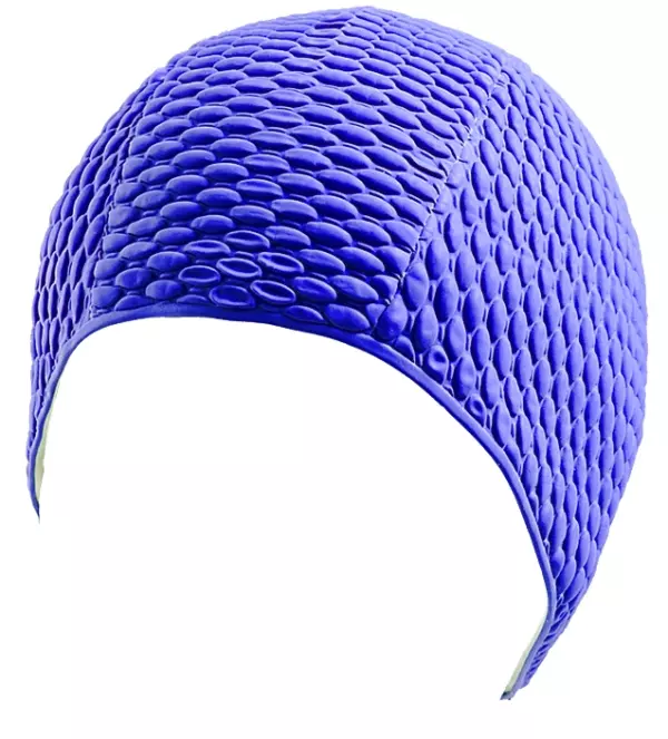 Gorro natacion de aire en caucho. bolsa. Marino