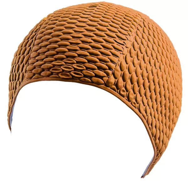 Gorro natacion de aire en caucho. bolsa. Naranja