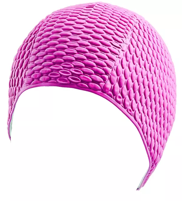 Gorro natacion de aire en caucho. bolsa. Rosa