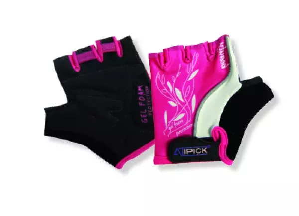 Guantes ciclismo mod. LADY elastano con palma AMARA. refuerzo GEL. Talla XS