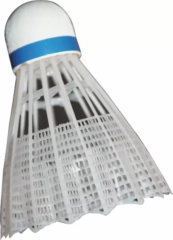 Tubo 6 volantes badminton. velocidad media (azul)